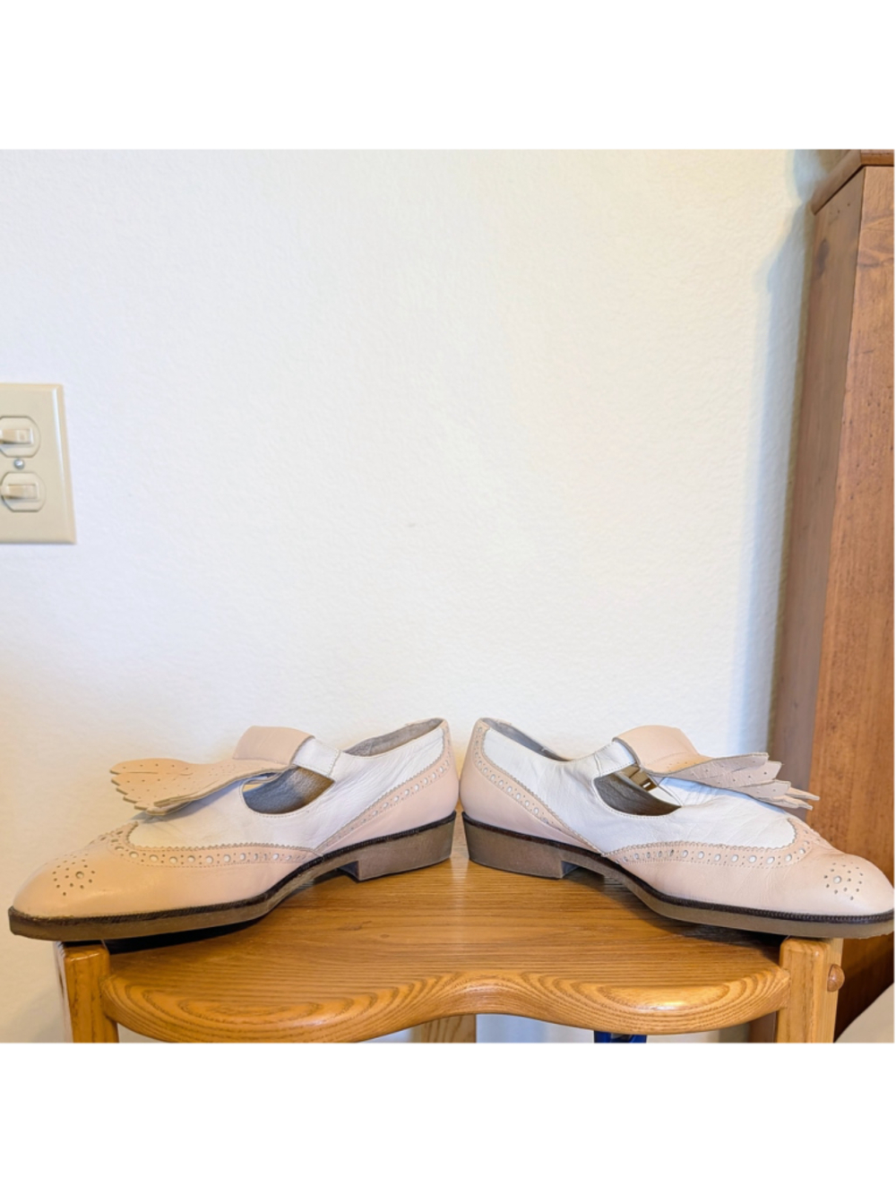 Vintage Amalfi Rangoni Pink Leather Kiltie Loafers Mary Jane Oxford 8.5 Italy - Picture 9 of 12